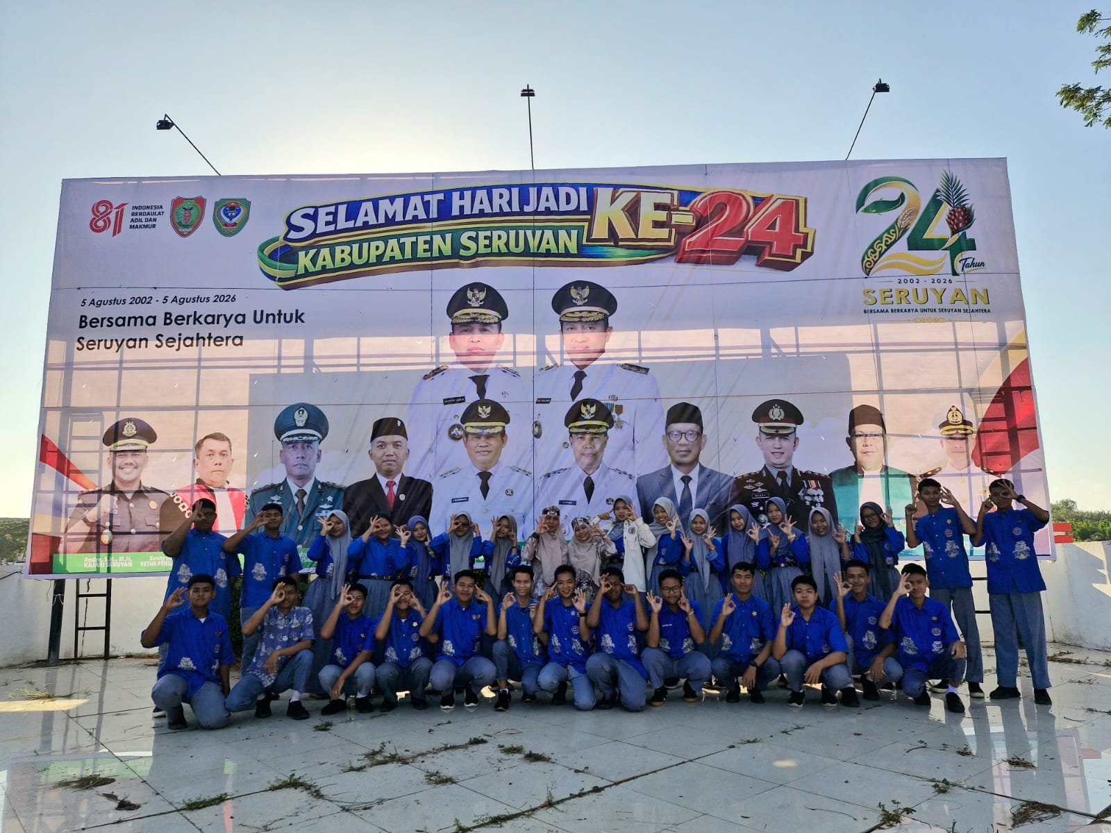 SMAN 1 Kuala Pembuang Hadiri Upacara Peringatan Hari Jadi ke-24 Kabupaten Seruyan