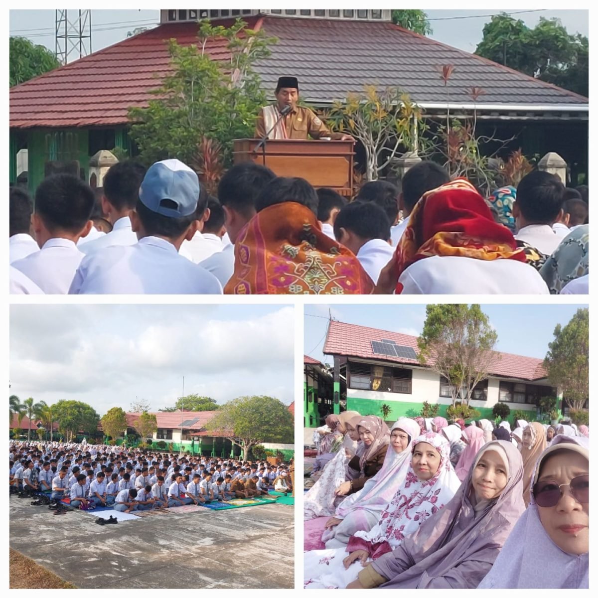 Shalat Istisqa Berjamaah di SMAN 1 Kuala Pembuang