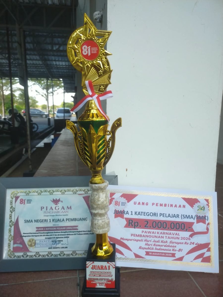 Rasa Syukur dan Bangga SMAN 1 Kuala Pembuang Raih Juara 1 Karnaval Gawi Hatantiring Kategori SMA